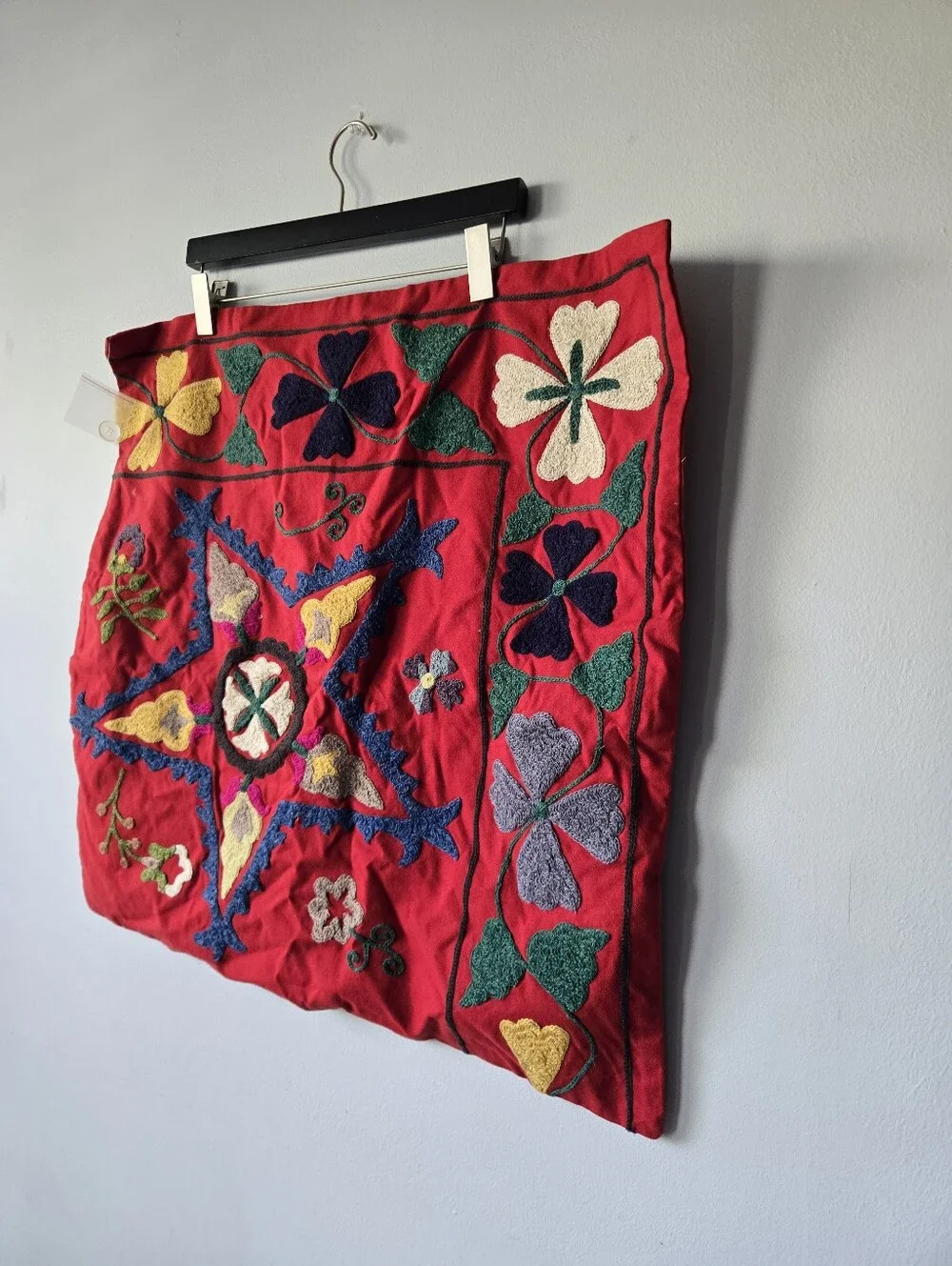 Pottery Barn Embroidered Star Pillow Case